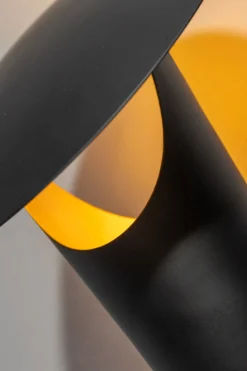 Wandlamp The Britt Zwart/Messing - Giga Meubel