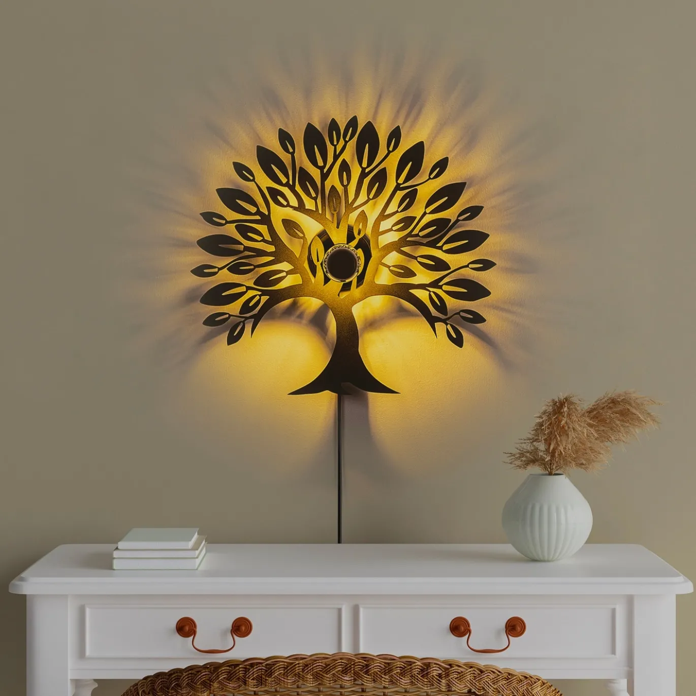 Wandlamp Tree Zwart