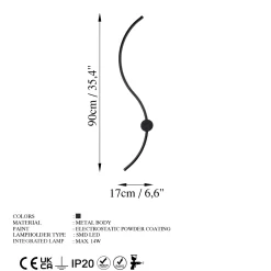 Wandlamp Uyan Zwart