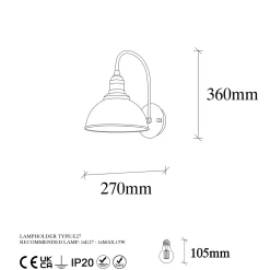 Wandlamp Varzan Goud