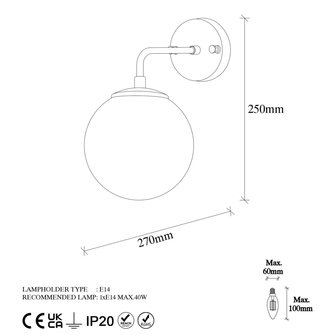 Wandlamp Viran Goud