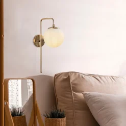 Wandlamp Viran Goud/Wit Large