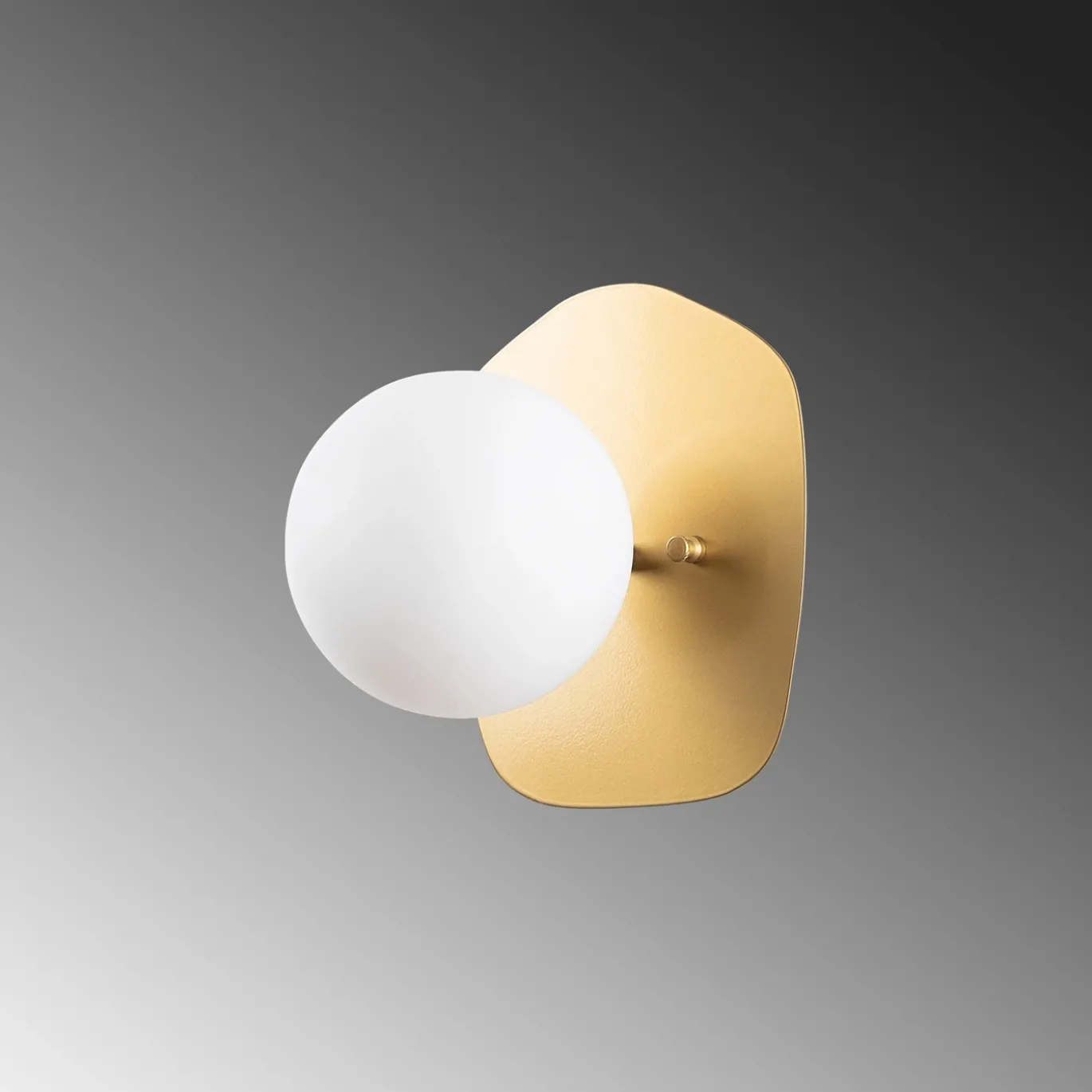 Wandlamp Well Goud/Wit
