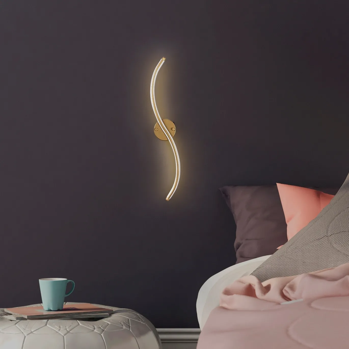 Wandlamp Yilan Goud