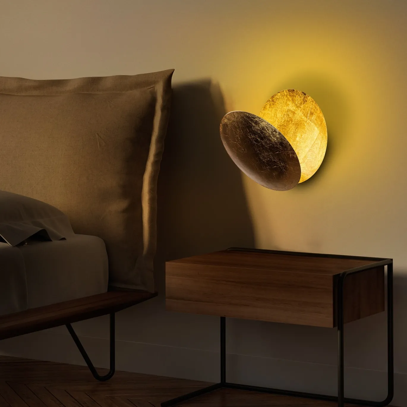 Wandlamp Yosma Vintage Goud