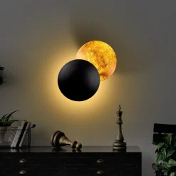 Wandlamp Yosma Zwart/Koper
