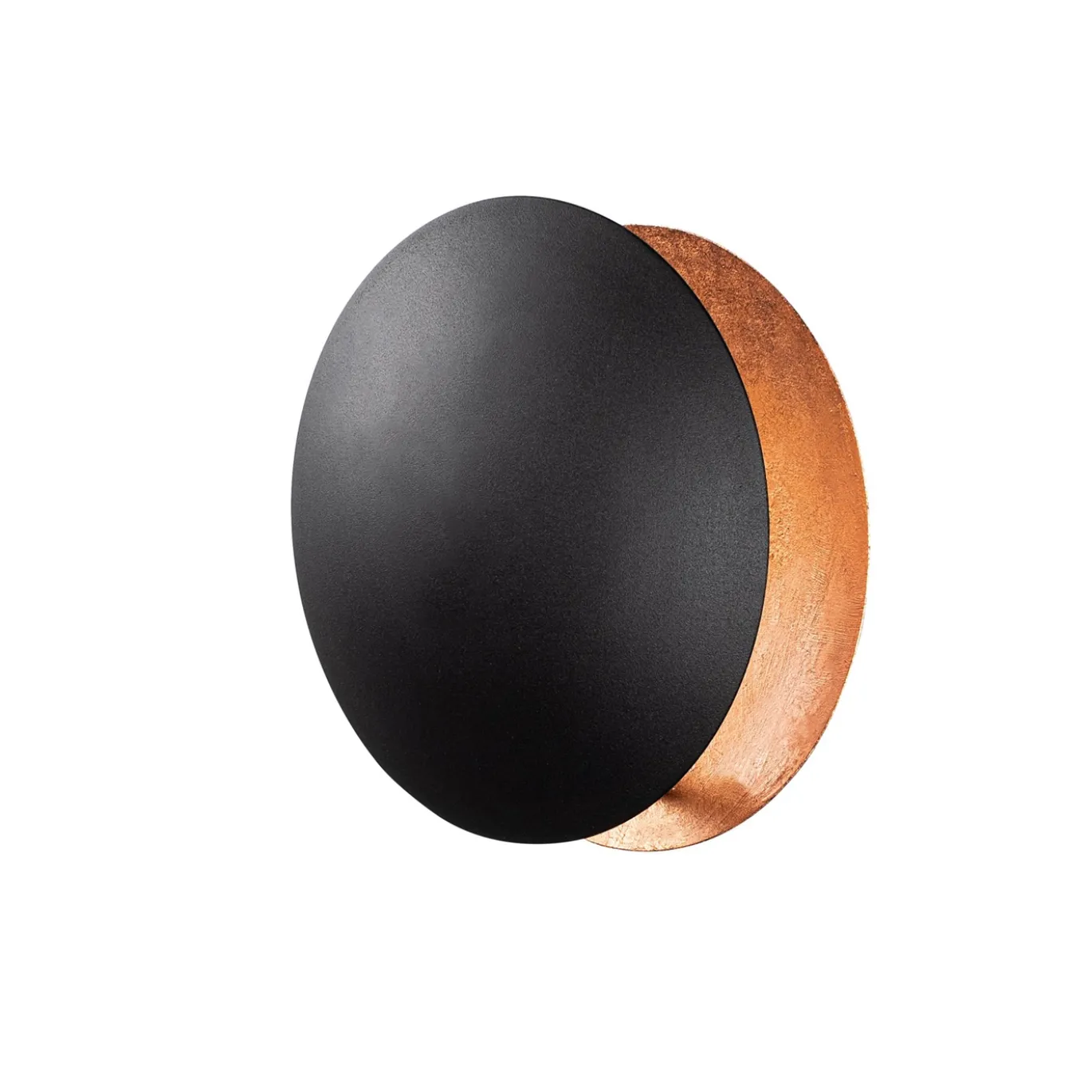 Wandlamp Yosma Zwart/Koper