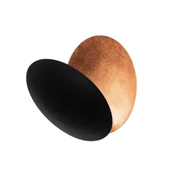 Wandlamp Yosma Zwart/Koper