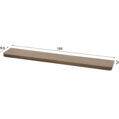 Wandplank Carve 120cm Massief Acacia Bruin - Giga Meubel