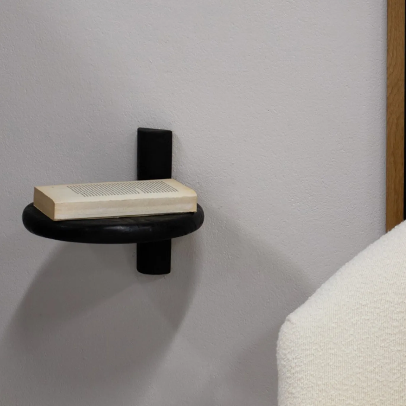 Wandplank Febe Zwart 25cm - Giga Meubel