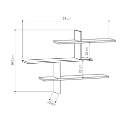Wandplank Leo Melamine Naturel