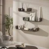 Wandplank Maya Teak U-vorm set van 3 - Giga Meubel