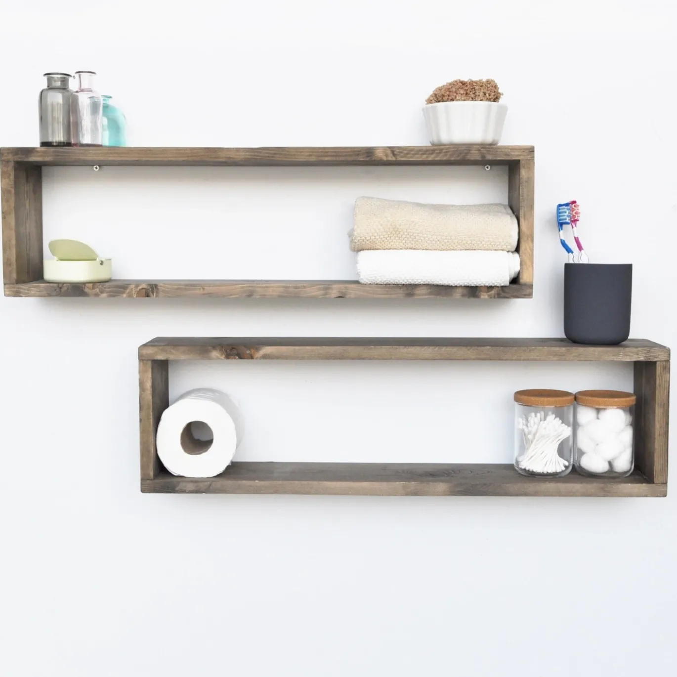 Wandplank Sjoerd Walnoot Set van 2