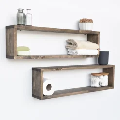 Wandplank Sjoerd Walnoot Set van 2