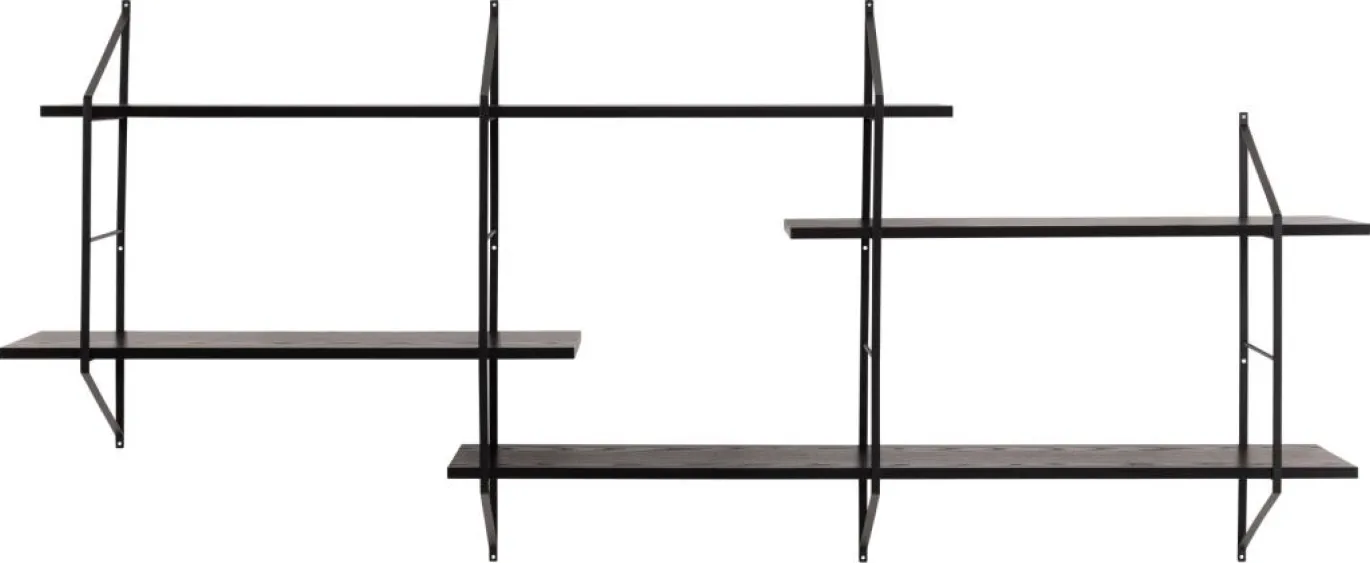 Wandplank Snolla Melamine Zwart Ash 191cm - Giga Living