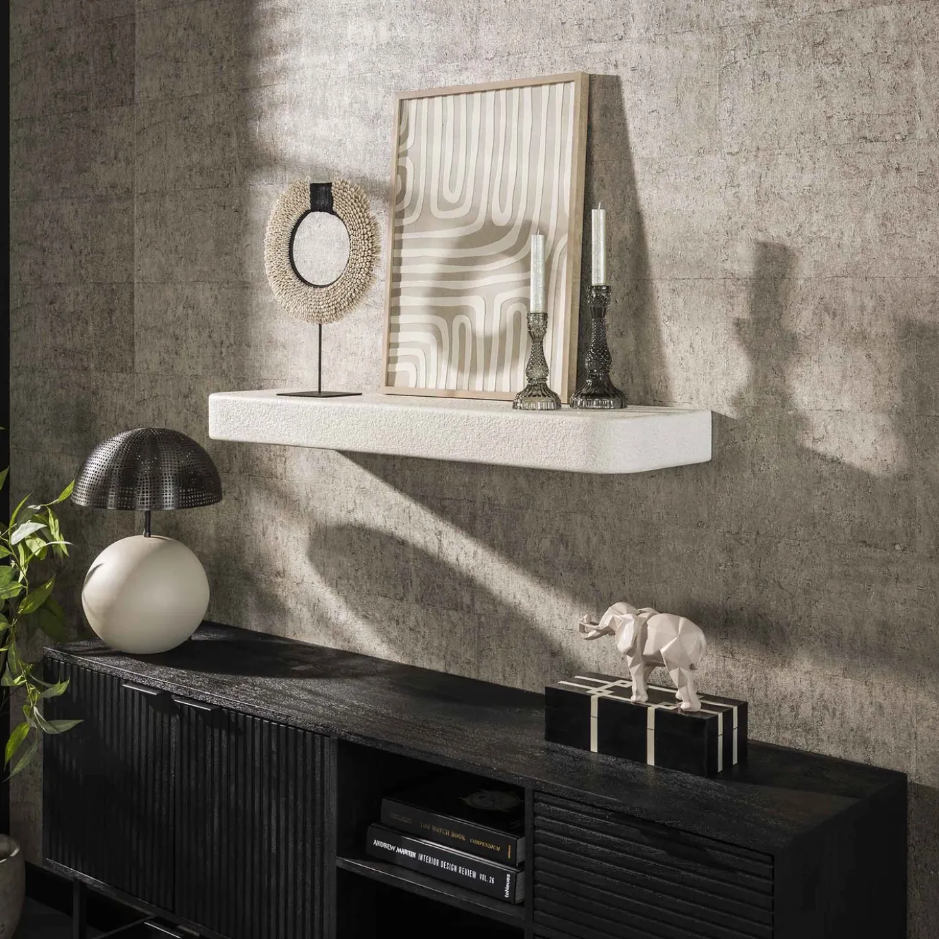 Wandplank Stone Marmer Composiet 100cm - Giga Meubel