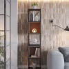 Wandrek Anya 180x36cm Zwart/Bruin - Giga Meubel