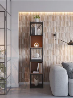 Wandrek Anya 180x36cm Zwart/Bruin - Giga Meubel