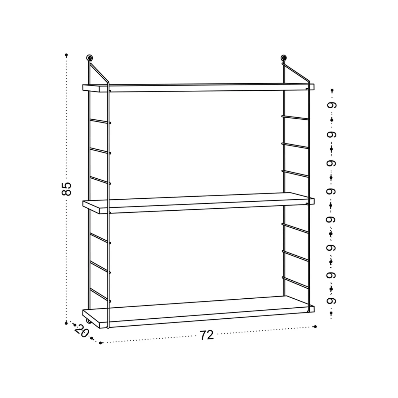 Wandschap Armoni Walnoot