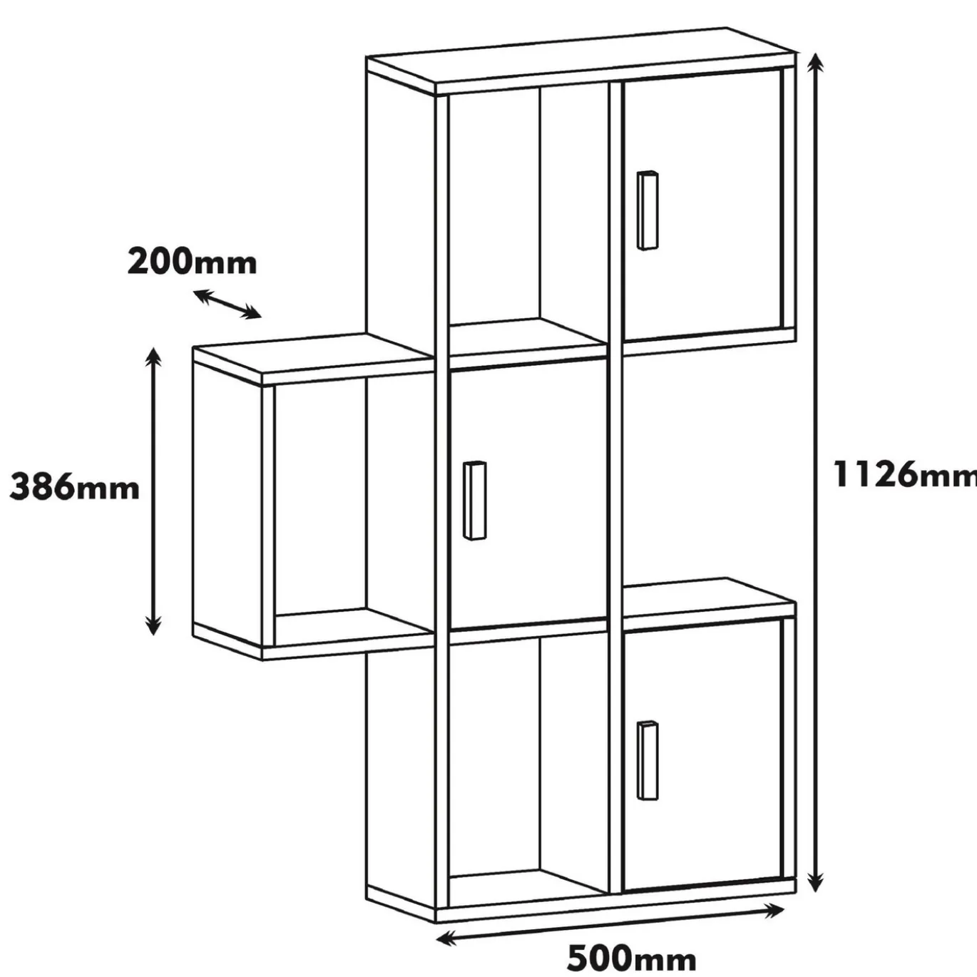 Wandschap Flora Walnoot/Wit