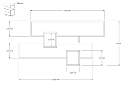 Wandschap Karen Wit/Walnoot 120cm