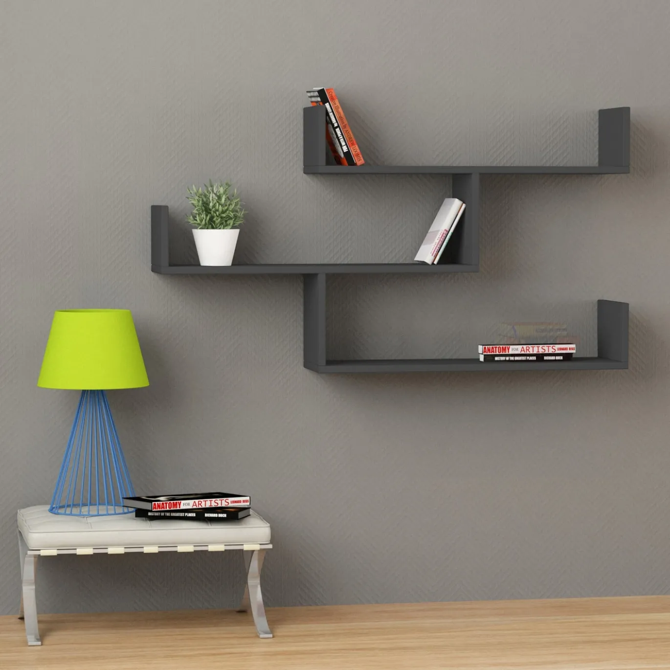 Wandschap Tibet Antraciet
