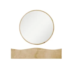 Wandspiegel + Wandschap Princesse Naturel