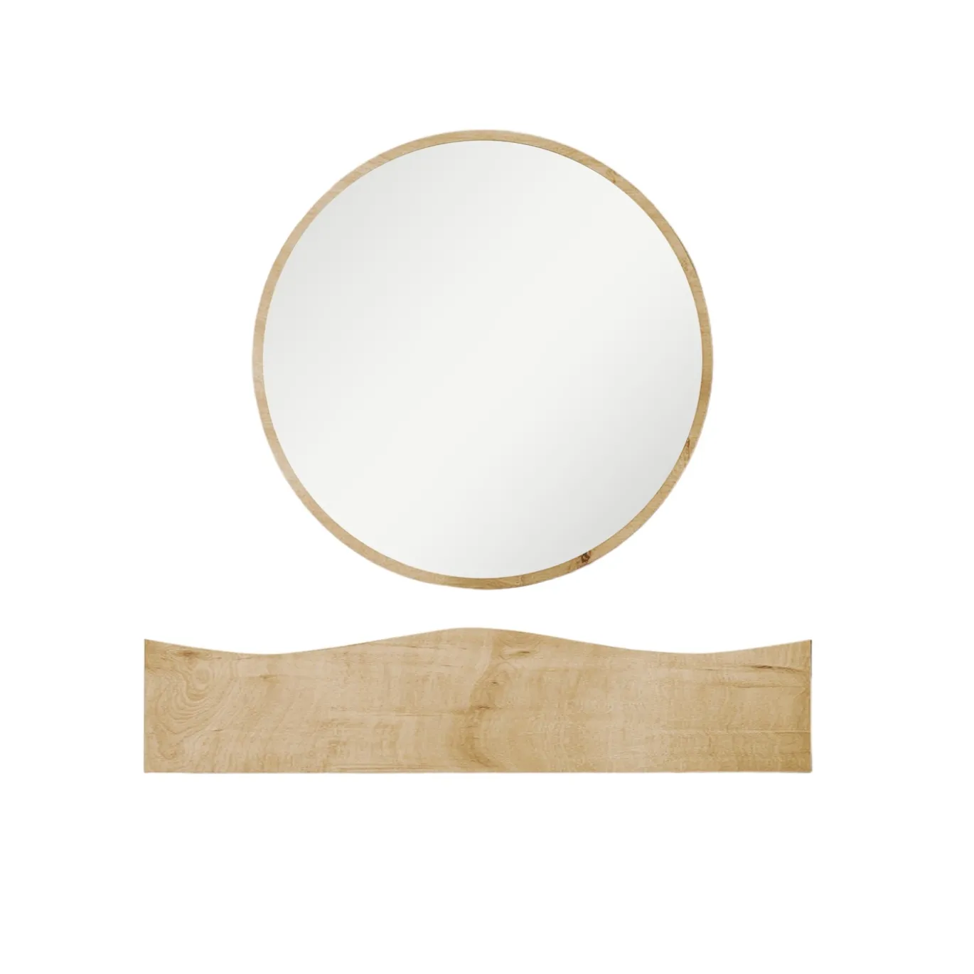 Wandspiegel + Wandschap Princesse Naturel