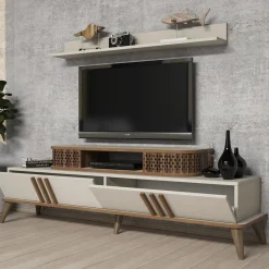 Woonkamer Meubel Set Ely Melamine Crème