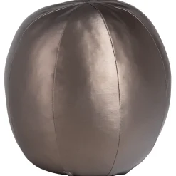 Woood Bal Rodeo Kussen Groot Metallic Koper Bruin