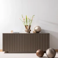 Woood Bal Rodeo Kussen Groot Metallic Koper Bruin