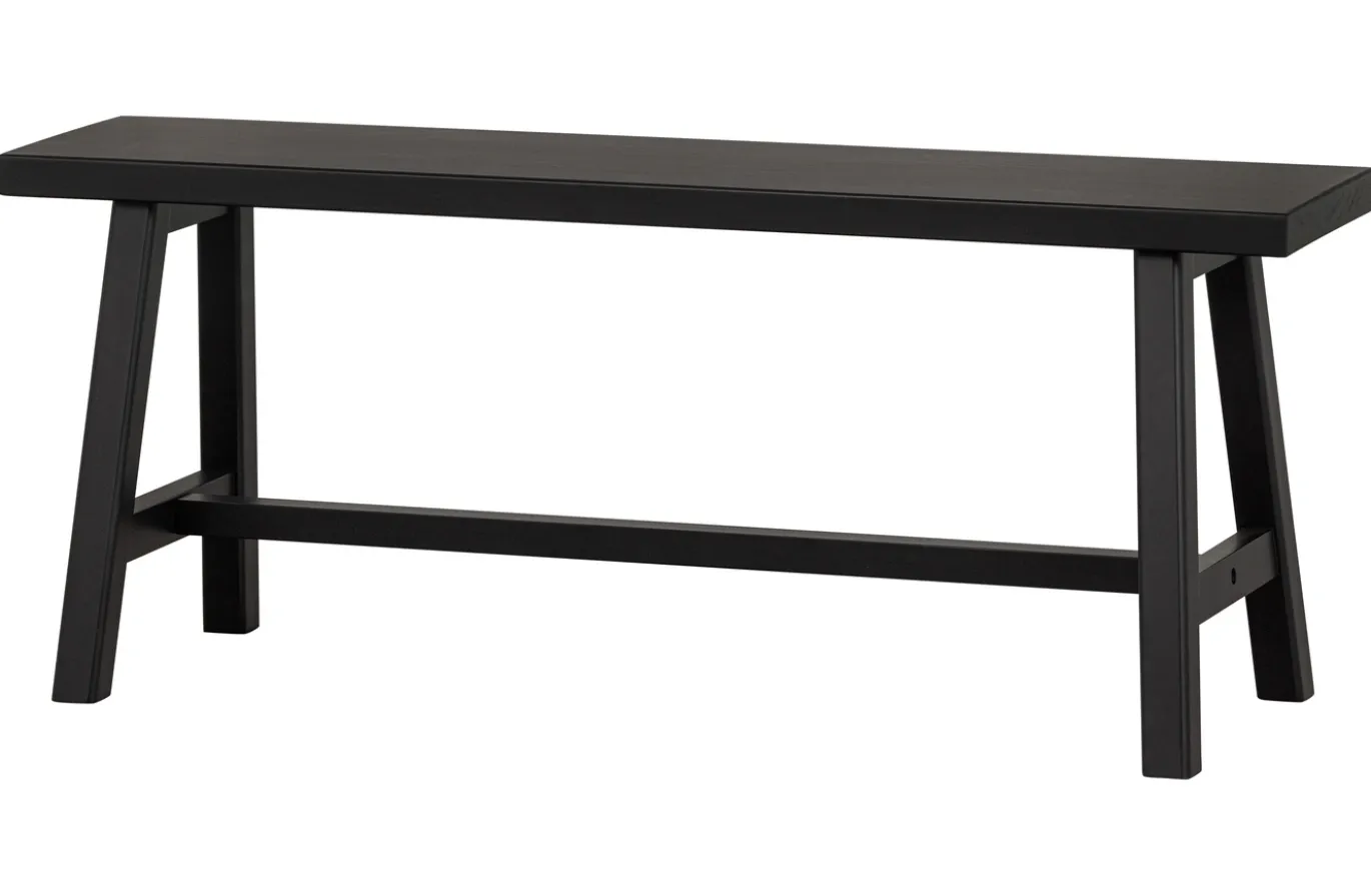 Woood Bankje Imme Hout Zwart 110cm