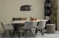 Woood Bankje Imme Hout Zwart 110cm