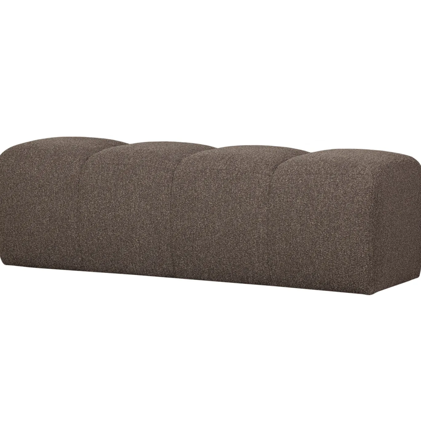 Woood Bankje Mojo 164cm Bouclé Bruin