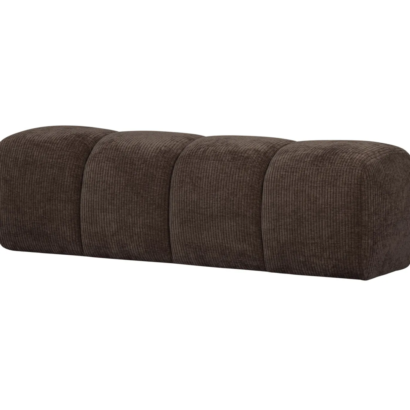 Woood Bankje Mojo 164cm Ribstof Bruin