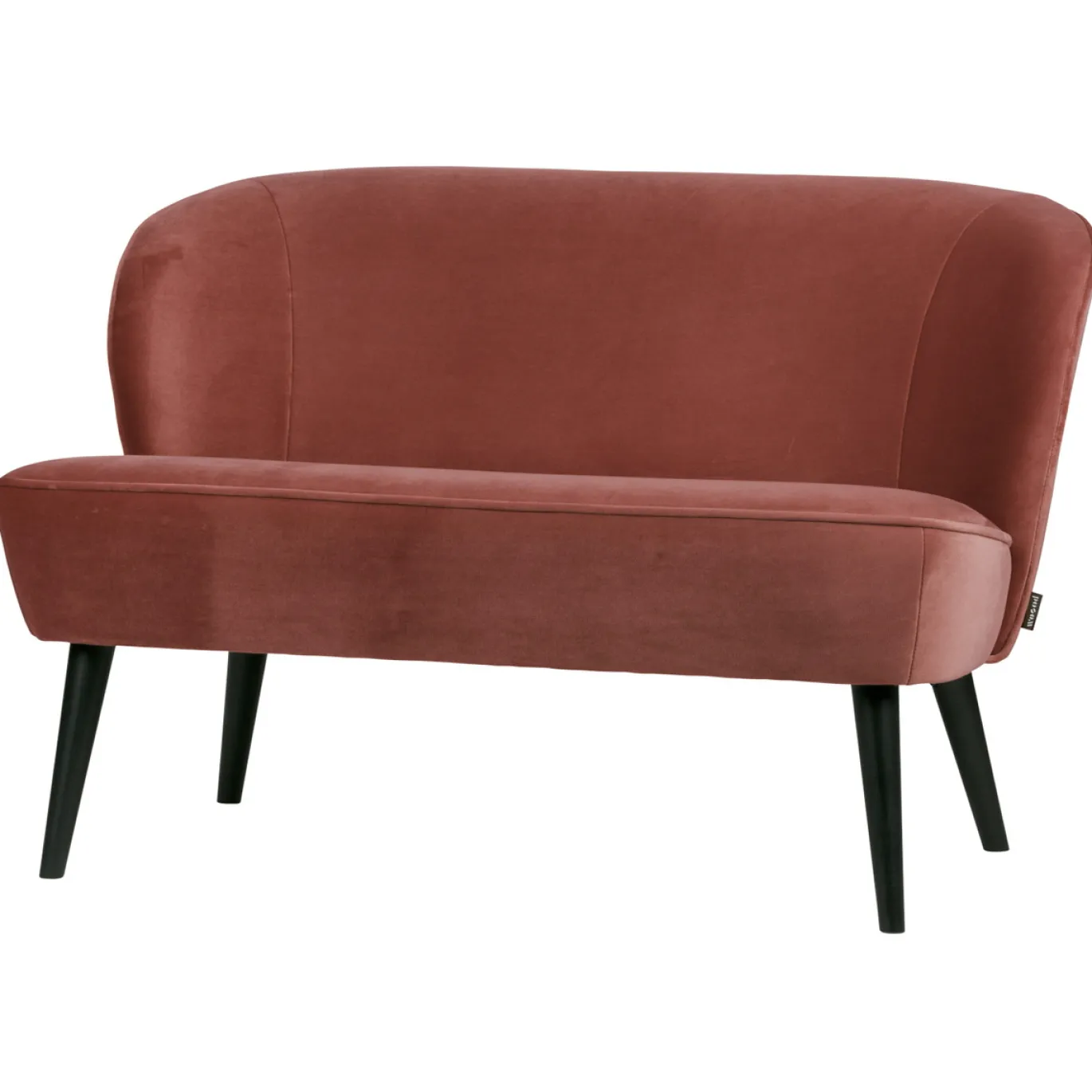 Woood Bankje Sara Velvet Bordeauxrood