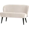 Woood Bankje Sara Velvet Off White