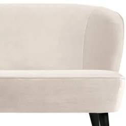 Woood Bankje Sara Velvet Off White