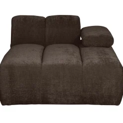 Woood Bank Mojo Element Chaise Longue Rechts Ribstof Bruin