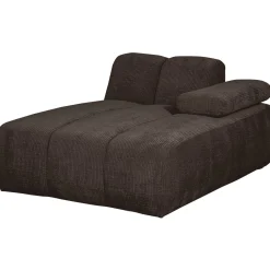Woood Bank Mojo Element Chaise Longue Rechts Ribstof Bruin
