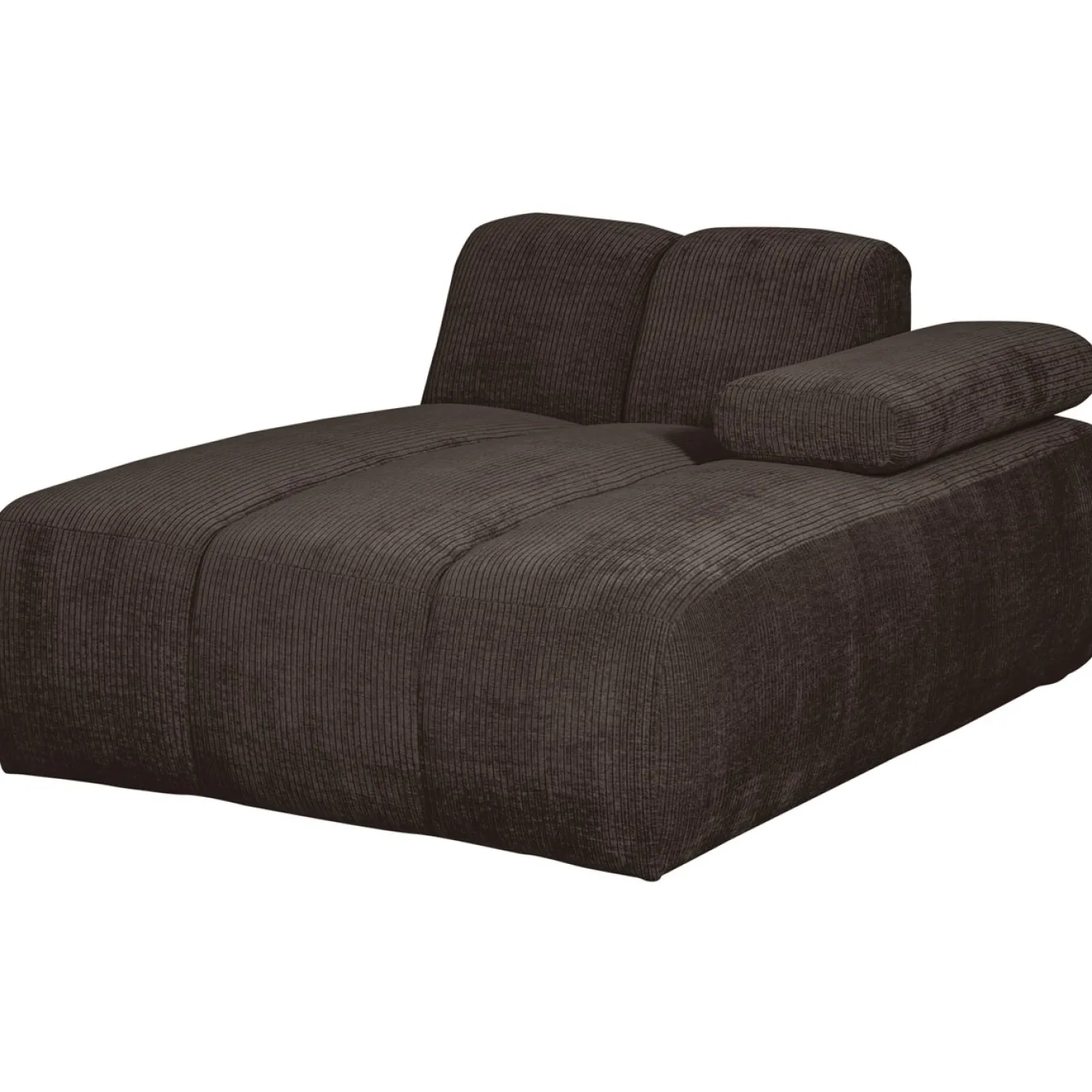 Woood Bank Mojo Element Chaise Longue Rechts Ribstof Bruin