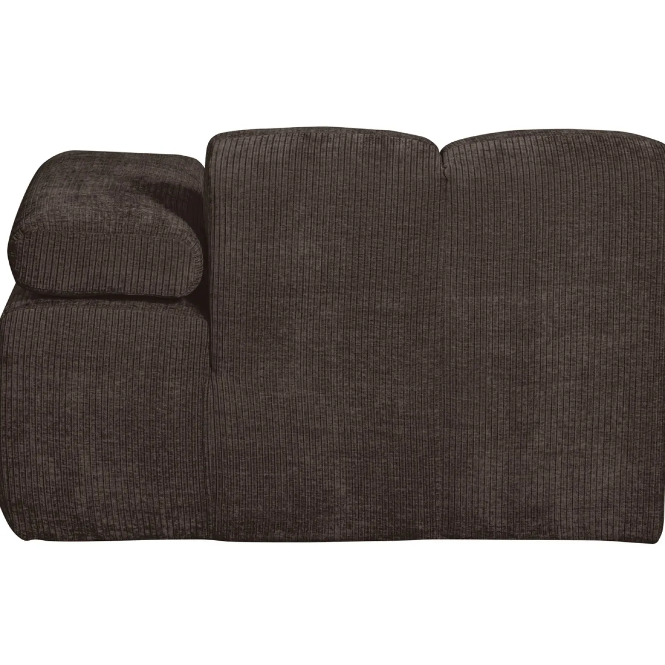 Woood Bank Mojo Element Chaise Longue Rechts Ribstof Bruin