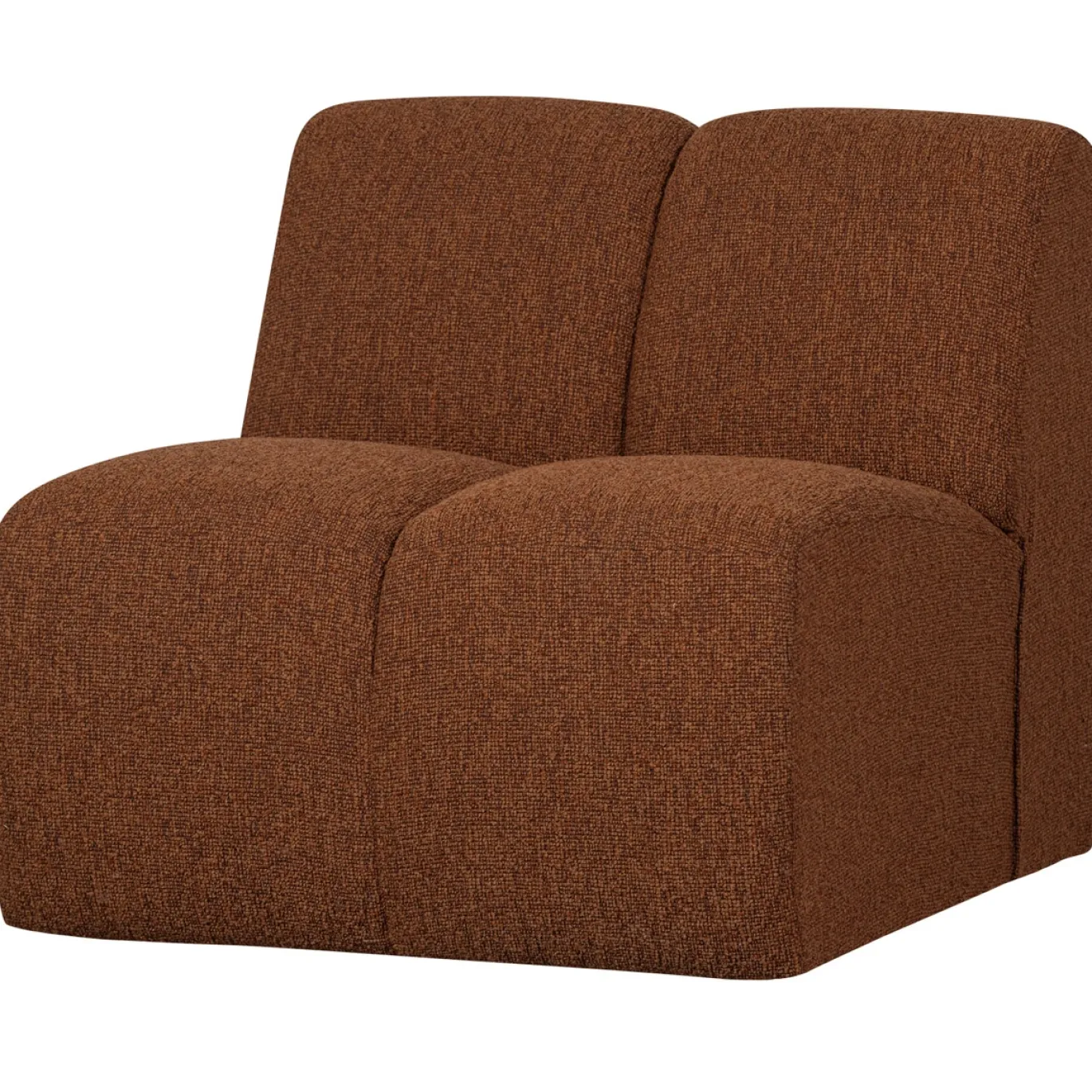 Woood Bank Mojo Element 1-Zits Bouclé Roestbruin