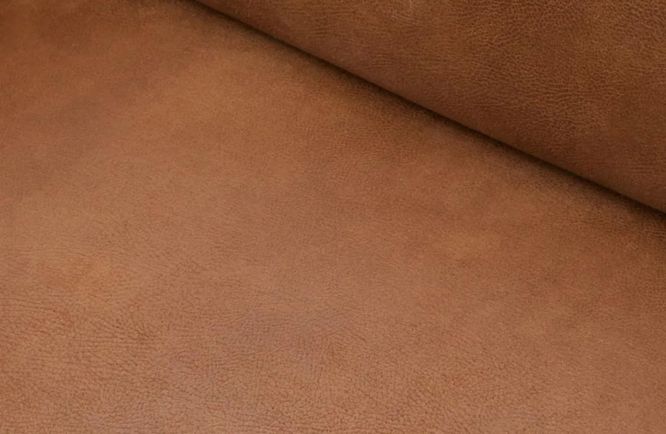 Woood Bank Statement 3-zits Lederlook Cognac