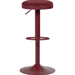 Woood Barstoel Mevo Chenille Bordeauxrood