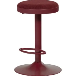 Woood Barstoel Mevo Chenille Bordeauxrood