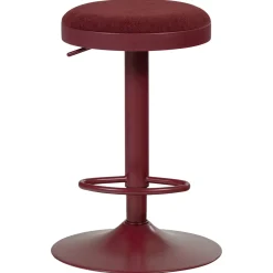 Woood Barstoel Mevo Chenille Bordeauxrood