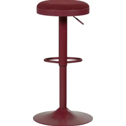 Woood Barstoel Mevo Chenille Bordeauxrood