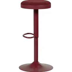 Woood Barstoel Mevo Chenille Bordeauxrood