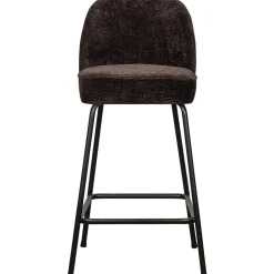 Woood Barstoel Vogue 65cm Chenille Donkerbruin